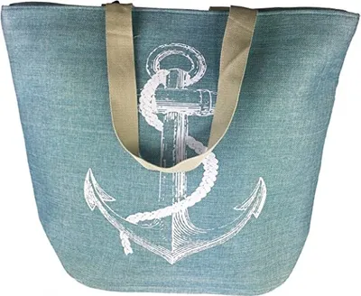 Produktbild von BambiniWelt by Rafael K. Strandtasche mit Reißverschluss XXL Beachbag Shopper Einkaufstasche Schultertasche für Damen