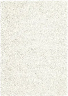 Image de Tapis shaggy tissé FLEURAN avec motif uni