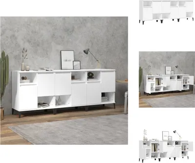 Image de vidaXL Sideboards 3 pcs. Blanc 60x35x70 cm Bois composite - Sideboards
