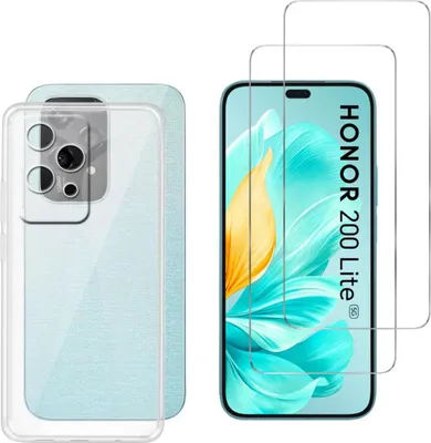 Image de Housse pour Honor 200 Lite 5G avec 2 protections d'écran en verre trempé Phonillico®