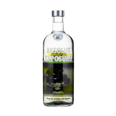 Produktbild von Absolut Vodka 1L Exposure 1 - Limited Edition 2013 – Künstlerischer Wodka mit Honigmelone & Zitronengras, Sammlerflasche mit Lydia Hearst Design