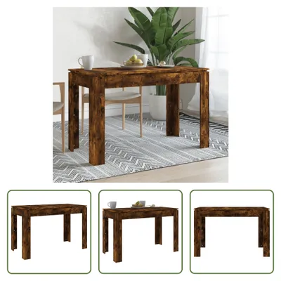 Obrázek produktu pro The Living Store jídelní stůl kouřový dub 120x60x76 cm materiál na bázi dřeva