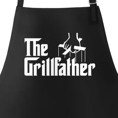 Immagine prodotto di Grembiule da barbecue da uomo The Grillfather Grembiule da barbecue in cotone con tasca Moonworks® nero taglia unica