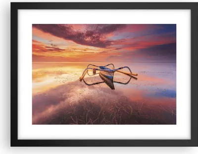 Produktbild von Gerahmtes Poster - Schwarzer Rahmen - £ódŸ Westen Die Sonne - 40x30 cm - Wand Bild - Wanddeko - Wandbilder - Kunstposter - Wandposter - Bilderrahmen - Bilder - Kunstdruck - P2BAA40x30-4433