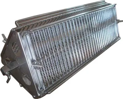 Produktbild von Rotisserie Dreiecksgrill Edelstahl Grillanhang Korb Kebabs Steaks Grillen BBQ