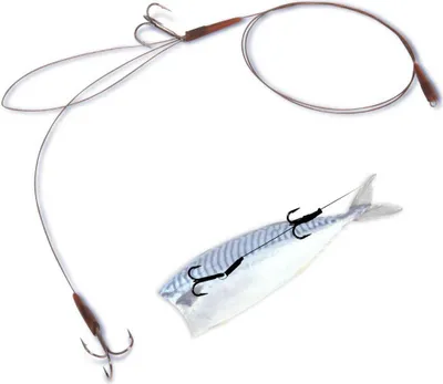 Produktbild von Quantum Hakengröße 2 Mr. Pike Long Cast Leader Claw Hook 60cm 14kg / 30lbs camo