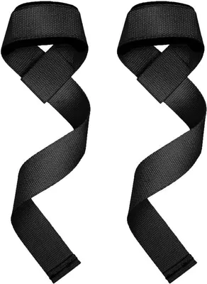 Produktbild von Polsbanden für Gewichtheben – Fitness-Griffe – Krafttraining – Rutschfester Silikon-Griff – 59 x 4 cm – Schwarz