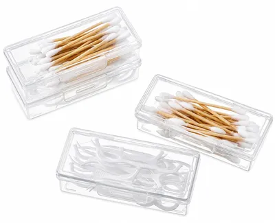 Produktbild von Wattestäbchen Behälter - Tragbarer Wattepadspender - Für Reisen - 4 Stück