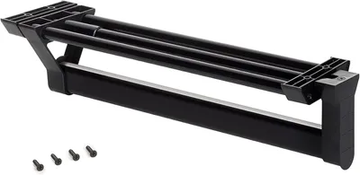 Produktbild von Ausziehbare Kleiderstange für Schränke - 350 mm - Aluminium und Kunststoff - Schwarz