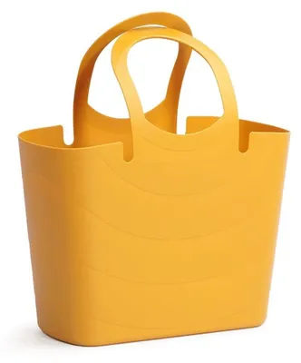 Produktbild von Rechtwinklige Lucy Tasche aus flexiblem Kunststoff, 15 Liter Volumen, Farbe Senf