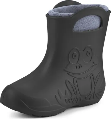 Produktbild von Ladeheid Eva Kinder Jungen Mädchen Gummistiefel Regenschuhe gefüttert LA-CA-03 (Carbone/Grau, 22/23 EU)