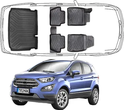 Produktbild von 3D Fußmatten & Untere Kofferraumwanne Auto Set Kompatibel mit Ford Ecosport 2012 - 2023