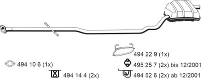 Produktbild von ERNST 250238 Endschalldämpfer für MINI Schrägheck (R50, R53) Auspuff