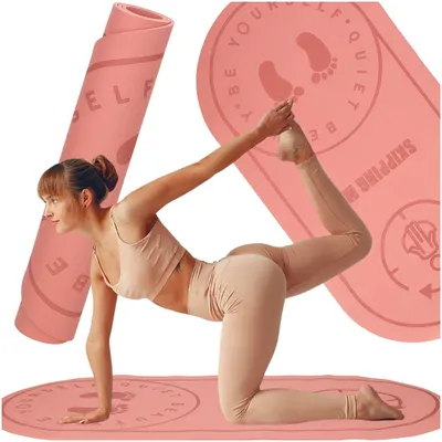 Productafbeelding van Yoga Springmat Geluidsdempend Antislip 127x63x0,6 Cm Roze