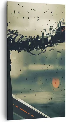 Produktbild von Bild auf Leinwand - Leinwandbild - Zukunft Waffe künstlerisch - 55x100cm - Wand Bild - Wanddeko - Leinwanddruck - Bilder - Kunstdruck - Wanddekoration - Leinwand bilder - Wandkunst - PA55x100-3196