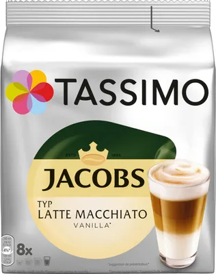 Produktbild von TASSIMO Kapseln Latte Macchiato Vielfaltspaket Discs 40 Getränke 5 Sorten Kaffee