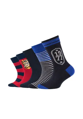 Produktbild von Camano Kindersocken 5er-Pack ca-soft mit Baumwolle mit weichem Komfortbund navy 31-34