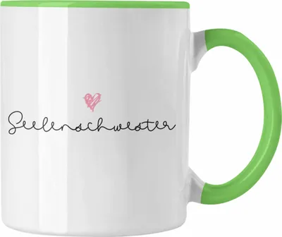 Produktbild von Trendation -Seelenschwester Tasse Geschenk für Schwester Geschenkidee Beste Schwester Geburtstag (Grün)