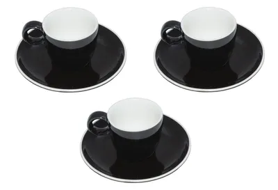 Produktbild von Espressotasse mit Untertasse 0,1 Liter schwarz Set