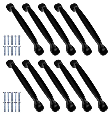 Produktbild von Türgriff aus Aluminiumlegierung, 10 Stück Möbelgriffe für Küchenschränke und Kleiderschränke mit Schrauben (Lochabstand 128 mm)
