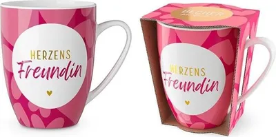 Produktbild von Kaffeetasse "Herzensfreundin", Herzenbecher 250 ml