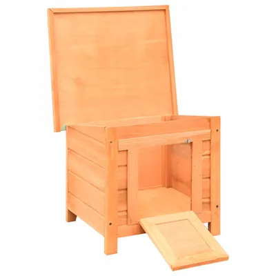 Produktbild von vidaXL Katzenhaus 50x46x43,5 cm Kiefernholz & Tannenholz