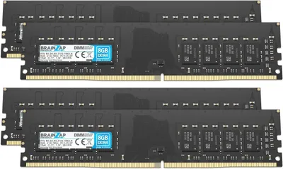 Obrázek produktu pro BRAINZAP 32GB DDR4 RAM DIMM PC4-2133P 1Rx8 2133 MHz 1,2V CL17 Paměť pro počítače (4x 8GB)