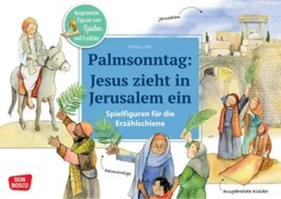 Image de Palmsonntag: Jesus zieht in Jerusalem ein. Erzählschienen-Figurenset