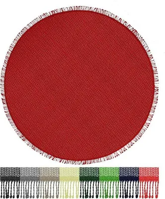 Produktbild von Rundes Tischdecken - wasserdicht und rutschfest - 160 cm - rot