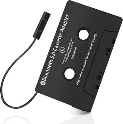 Bluetooth-5.0-Kassettenadapter für Autoradio, schwarz