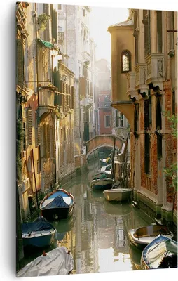 Produktbild von Bild auf Leinwand - Leinwandbild - Einteilig - Venedig Brücke Wasser Haus - 80x120cm - Wand Bild - Wanddeko - Wandbilder - Leinwanddruck - Wanddekoration - Leinwand bilder - Wandbild - PA80x120-2532