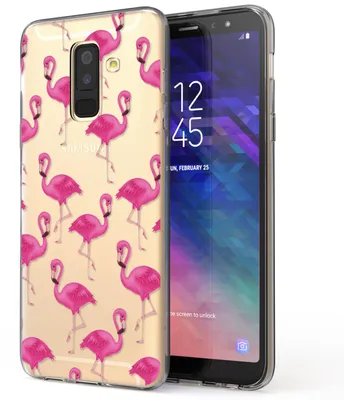 Produktbild von Samsung Galaxy A6 Plus Handy Hülle von NALIA, Slim Silikon Case Schutz Cover Flamingo Pink