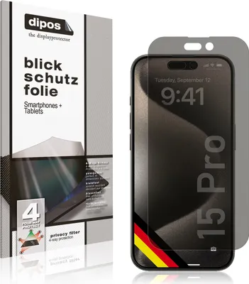 Obrázek produktu pro Ochranná fólie pro Apple iPhone 15 Pro matná ochranná fólie Ochrana displeje dipos