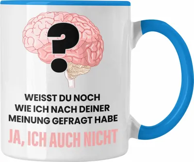 Produktbild von Trendation - Deine Meinung Interessiert Mich Nicht Tasse Geschenk Lustiger Spruch Kollegin Kollege (Blau)