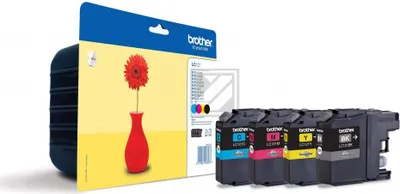 Produktbild von Brother LC121 Value Pack - Schwarz, Gelb, Cyan, Magenta - original - Blister mit Diebstahlsicherung - Tintenpatrone - für Brother DCP-J132, DCP-J152, DCP-J552, DCP-J752, MFC-J245, MFC-J470, MFC-J650, MFC-J870