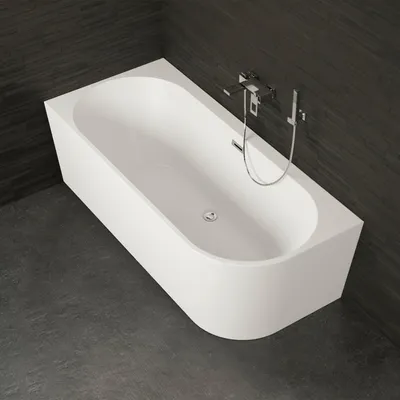 Produktbild von Freistehende Badewanne Capri 180 links weiß 180 x81 x58 cm