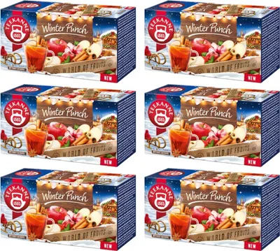 Immagine prodotto di Teekanne Winter Punch, 6 confezioni da 20 bustine - Tè invernale alla frutta con spezie