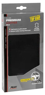 Immagine prodotto di Premium , Coprivolante in pelle - L - Ø 37/39 cm - Nero