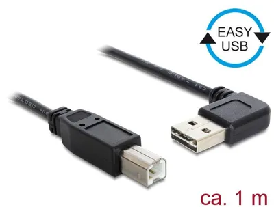 Image de DELOCK Easy USB Kabel A 90° -> B St/St 1.00m schwarz
