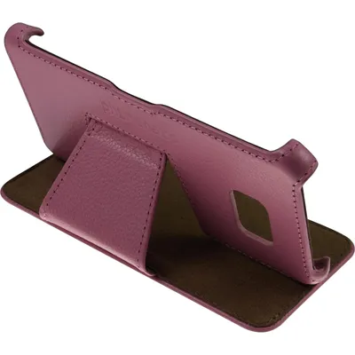 Produktbild von PhoneNatic Echt-Lederhülle kompatibel mit Samsung Galaxy Note FE - Leder-Case pink + Glasfolie