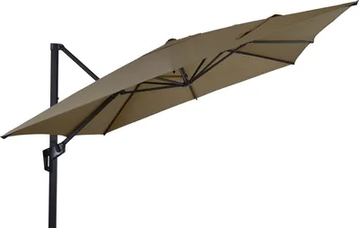 Produktbild von Lesli Living Ampelschirm incl. Kreuzfuß-Ständer "Libra" Taupe 2,5x2,5m