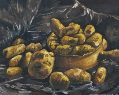 Zdjęcie produktu dla Obraz z nadrukiem Vincent Van Gogh - Martwa natura z ziemniakami w misce, 1885 (40 x 50 cm)