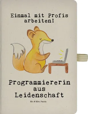 Produktbild von Mr. & Mrs. Panda notizbuch Programmiererin Leidenschaft - Transparent - Geschenk, Kladde, Softwareingenieurin, Computerfreak, Nerd, A5 Kariert, Reisetagebuch, Journal