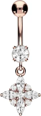 Produktbild von Bauchnabelpiercing Chirurgenstahl Bananabell mit Brass-Design POLARSTERN