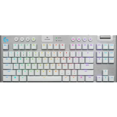 Produktbild von Logitech G G915 TKL, Kabellos, RF Wireless + Bluetooth, Mechanischer Switch, QWERTY, RGB-LED, Weiß