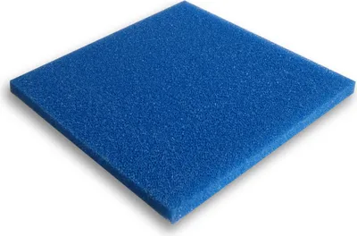 Image de Wiltec Tapis japonais filtrant - 50 x 50 x 3 cm / 10 ppi - grossier - Filtre de Bassin et d'Aquarium pour Filtration Eau HMF - couleur Bleue
