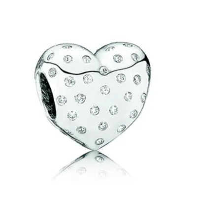 Produktbild von Pandora Bead Herz mit CZ-Pünktchen, 791241CZ