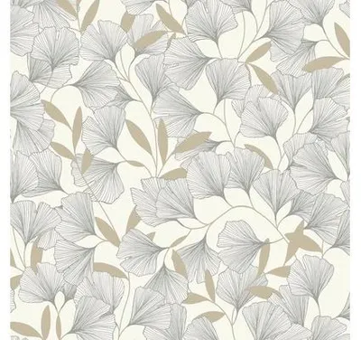 Produktbild von Vliestapete A64401 Ginkgo weiß