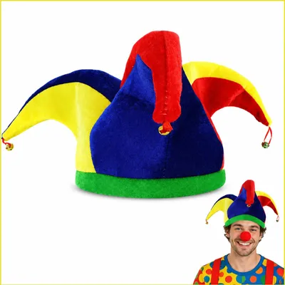 Dreieckiger Clownhut für Erwachsene – 1 Stück Kostümzubehör