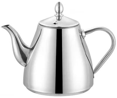Teekanne 1,5 l Edelstahl, Kaffeekanne, Hohlgriff, ohne Filter